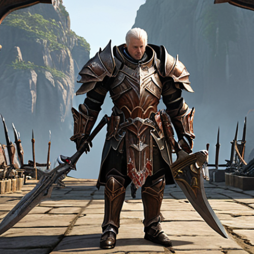 Home 4 ** A Lineage 2M character sadly leaving behind old equipment (weapons, armor) representing their previous class. The scene should evoke a sense of loss but also anticipation. Prompt: "Lineage 2M character saying goodbye to old gear, conflicted emotions, start of a new adventure."
**