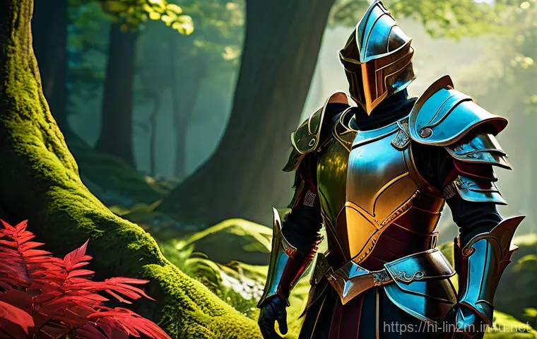 리니지2M 무료 스킨 획득 방법 - **A diverse group of five Lineage2M guild members, comprising a heavily armored Orc tank, an elegant...